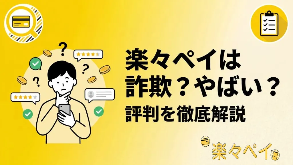 楽々ペイは詐欺?やばい?口コミ・評判・還元率・営業時間を徹底解説